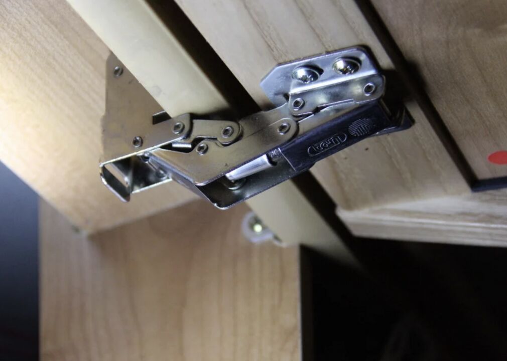 #11. Install safety latches on kitchen cabinets